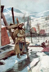 Wache stehen bei Metzeral, Elsass, Januar 1916, 1926