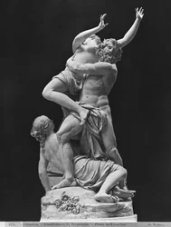 Raub der Proserpina durch Pluto, während eine ihrer Gefährtinnen sie zurückhält, 1699