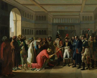 General Bonaparte überreicht dem Militärchef von Alexandria ein Schwert, Juli 1798, 1808