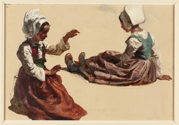 Zwei Mädchen in regionaler Tracht