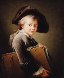 Ein junger Knabe mit einer Mappe, 1760