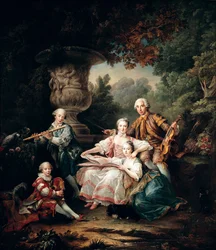 Louis du Bouchet (1645-1716) Marquis de Sourches und seine Familie, 1750
