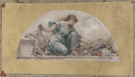Skizze für den Speisesaal des Hôtel de Ville: Der Fischfang
