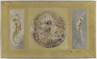 Skizze für das Rathaus von Pantin: Amor und Psyche - Der Tag und die Nacht, 1886