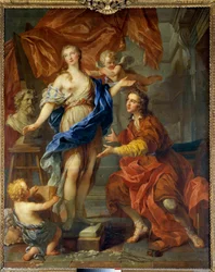 Pygmalion erblickt seine zum Leben erwachte Statue. 1729. Maße 2,12 x 1,68 m. Tours, Musée des Beaux-Arts