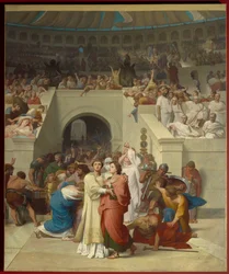 Die christlichen Märtyrer betreten das Amphitheater