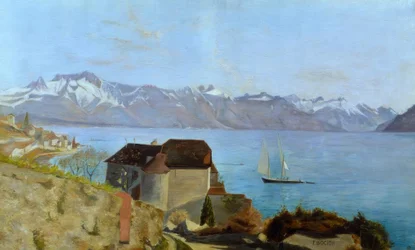 Das Schloss Glérolles und der Genfersee