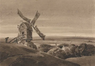 Landschaft mit einer Windmühle