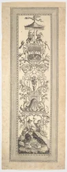 Kiosk Chinois, aus Premier cayer de panneaux, frises et sujets arabesques, 1788