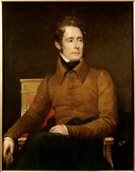 Porträt von Alphonse de Lamartine (1790-1869), Dichter und Politiker. Gemälde von François Gérard (1770-1837) 1830
