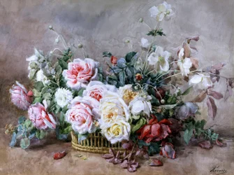 Die schönsten Blumen. Gemälde von Francois Rivoire (1842-1919) Private Sammlung.