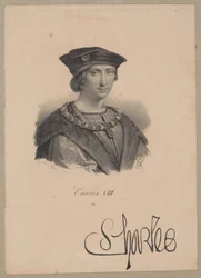 Karl VIII (1470 Amboise - 1498 Amboise) – König von Frankreich ab 1483 aus der Valois-Dynastie