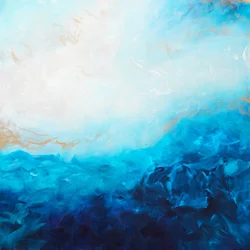 Tiefblaue Abstraktion