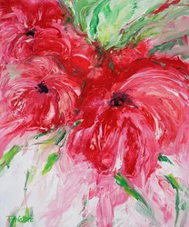Rote Abstrakte Blumen