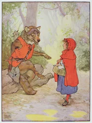 Rotkäppchen und der Wolf, Illustration aus 