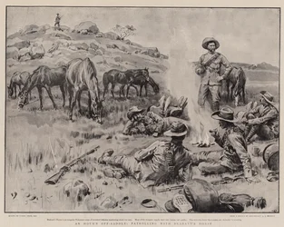 Eine Stunde Pause, Patrouille mit Brabants Pferd