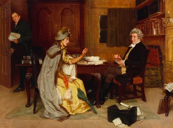 Beratung mit ihrem Anwalt, 1892
