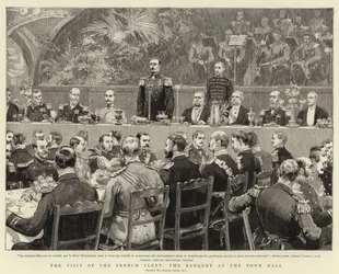Der Besuch der französischen Flotte, das Bankett im Rathaus