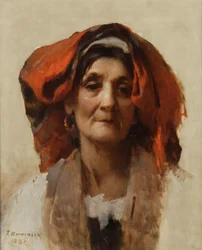 Kopf einer italienischen Frau