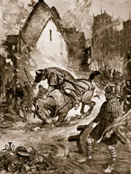 William tödlich verletzt in Mantes, Illustration aus 