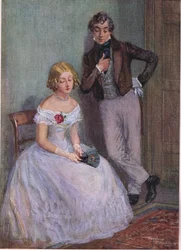 "Ich weiß wirklich nicht, was Sie meinen, Mr. Swiveller," sagte Miss Sophy mit niedergeschlagenen Augen, ca. 1920