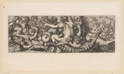 Triumph von Galatea mit Nereiden, Satyrn und Putti