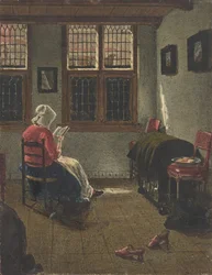 Eine lesende Frau, nach Pieter Janssens Elinga, 1846-47
