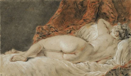 Liegende Frau, von hinten gesehen, genannt Der Schlaf, ca. 1720.