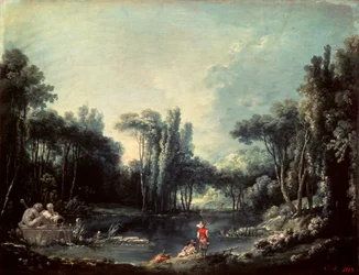 Landschaft mit Teich, 1746