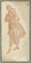 Studie für Philinte Illustration von Le Misanthrope aus der Ausgabe von 1734 von Molières Werken (Bd. III, S. 341) (Serientitel)