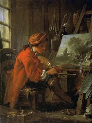 Der Maler in seinem Atelier Selbstporträt