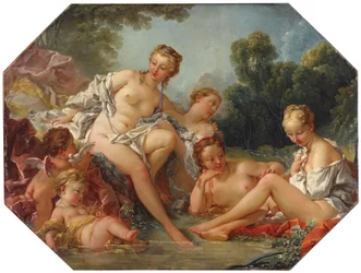 Venus im Bade, umgeben von Nymphen und Amoretten, um 1740-50