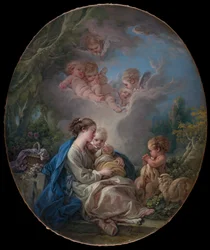 Jungfrau und Kind mit dem jungen Johannes dem Täufer und Engeln, 1765