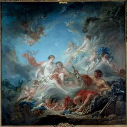 Vulkan präsentiert Venus Waffen für Aeneas