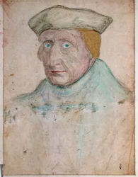 Porträt von Guillaume Bude (Budee) (Budaeus) (1467-1540), Meister der königlichen Buchhandlung von Francois I. in Fontainebleau
