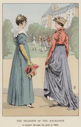 Die Freuden von Malmaison, ein Spaziergang durch den Park im Jahr 1804