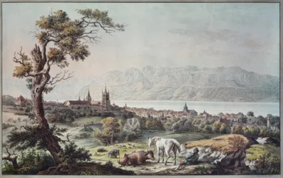 Vue de Lausanne depuis Beaulieu