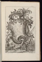 Kartusche mit Palme, Livre de Cartouches Irréguliers (Buch der unregelmäßigen Kartuschen)