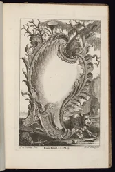 Kartusche mit Baum, Livre de Cartouches Irréguliers