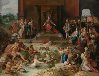 Allegorie auf die Abdankung von Kaiser Karl V.