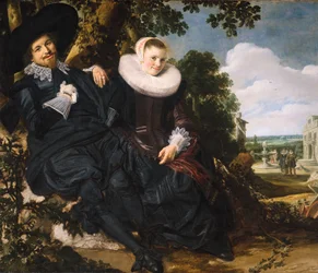 Porträt eines Paares, wahrscheinlich Isaac Abrahamsz Massa und Beatrix van der Laen