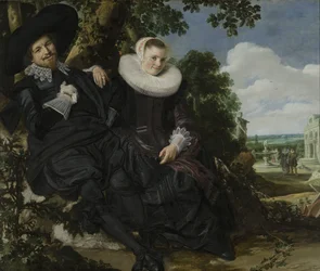 Porträt eines Paares, wahrscheinlich Isaac Abrahamsz Massa und Beatrix van der Laen, ca. 1622