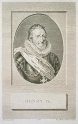 Henri IV (1553-1610), graviert von Pierre Alexandre Tardieu (1756-1844), 1783