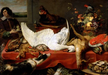 Stillleben mit einem Schwan, 1640er