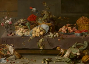 Blumen und Früchte