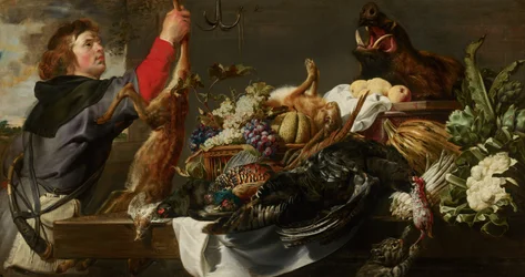 Stillleben mit Jäger, um 1615