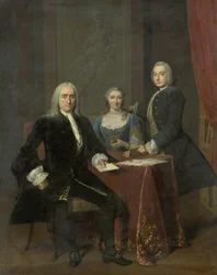 Familiengruppe in einem Innenraum