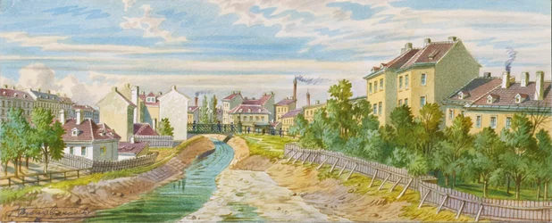 Die Magdalenenbrücke über den Wienfluss