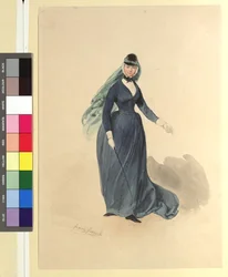 Ida Schuselka-Brüning als Lady Piron in „Maria die Tochter des Regiments“