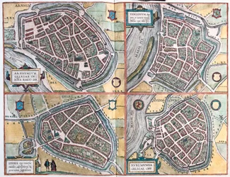 Arnhem und Venlo, Niederlande - Geldern, Deutschland und Roermond, Niederlande